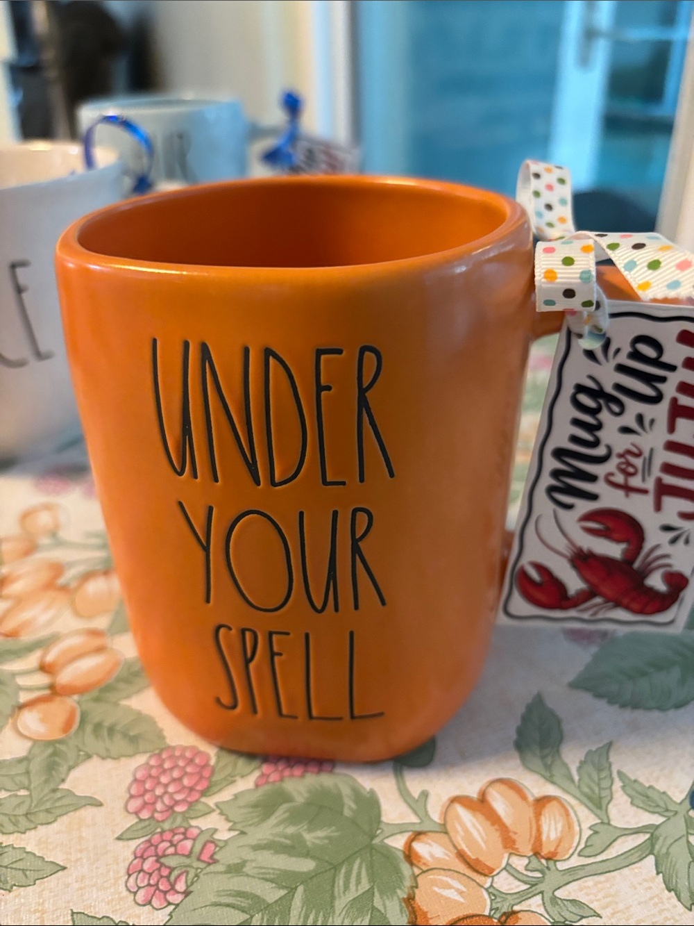 Rae Dunn Orange "Under Your Spell" Ceramic Mug